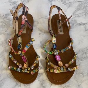 Steve Madden Multicolor Gem Sandals